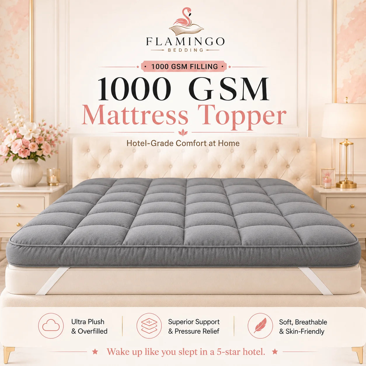 1000 GSM Mattress Toppers