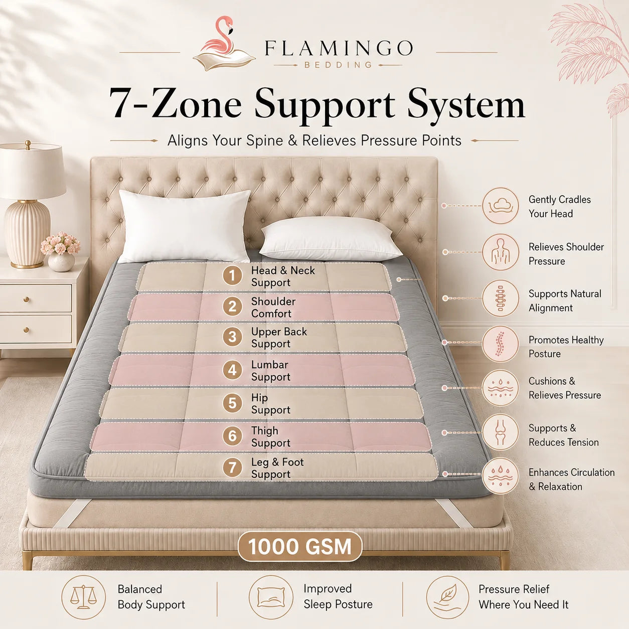 1000 GSM Mattress Toppers
