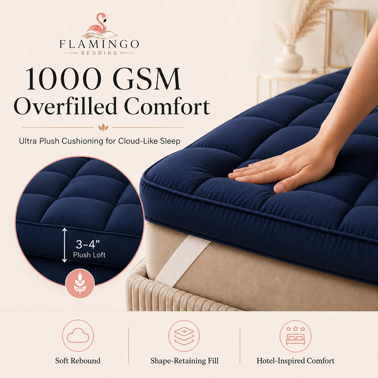 1000 GSM Mattress Toppers