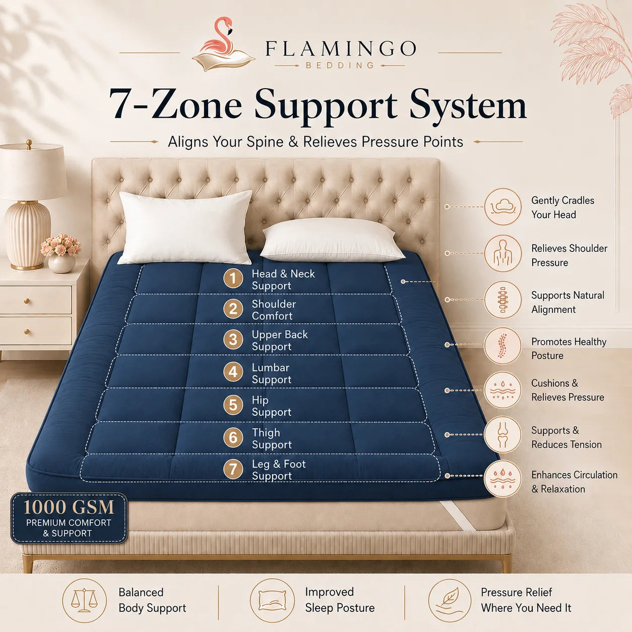1000 GSM Mattress Toppers