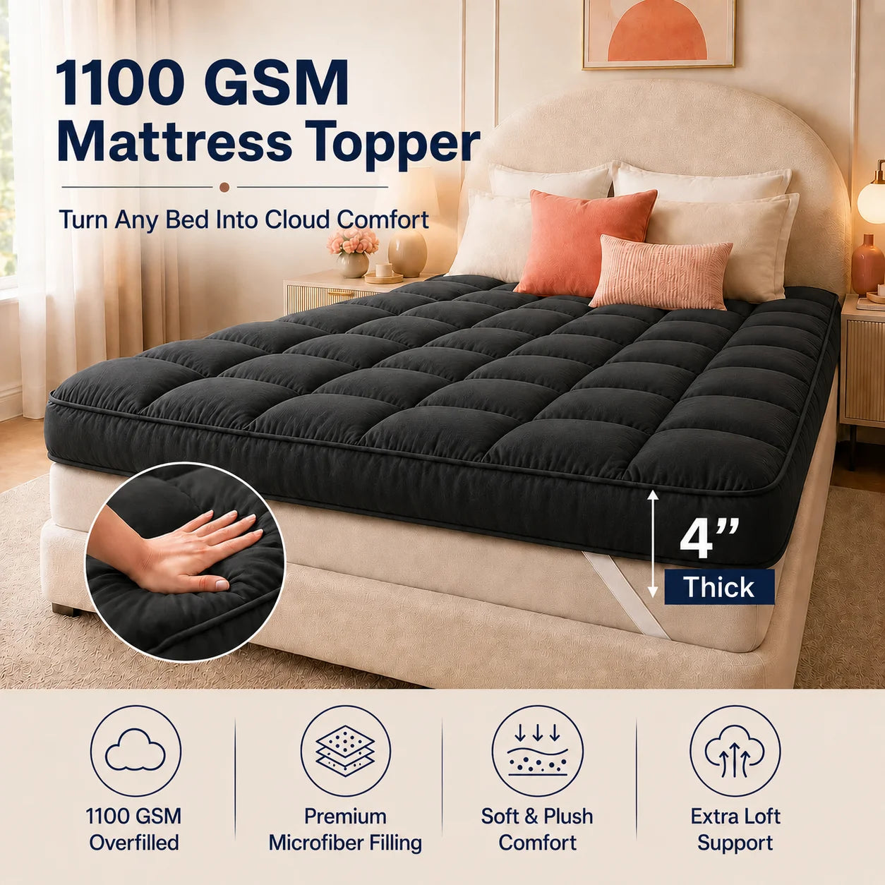 1100 GSM Mattress Topper