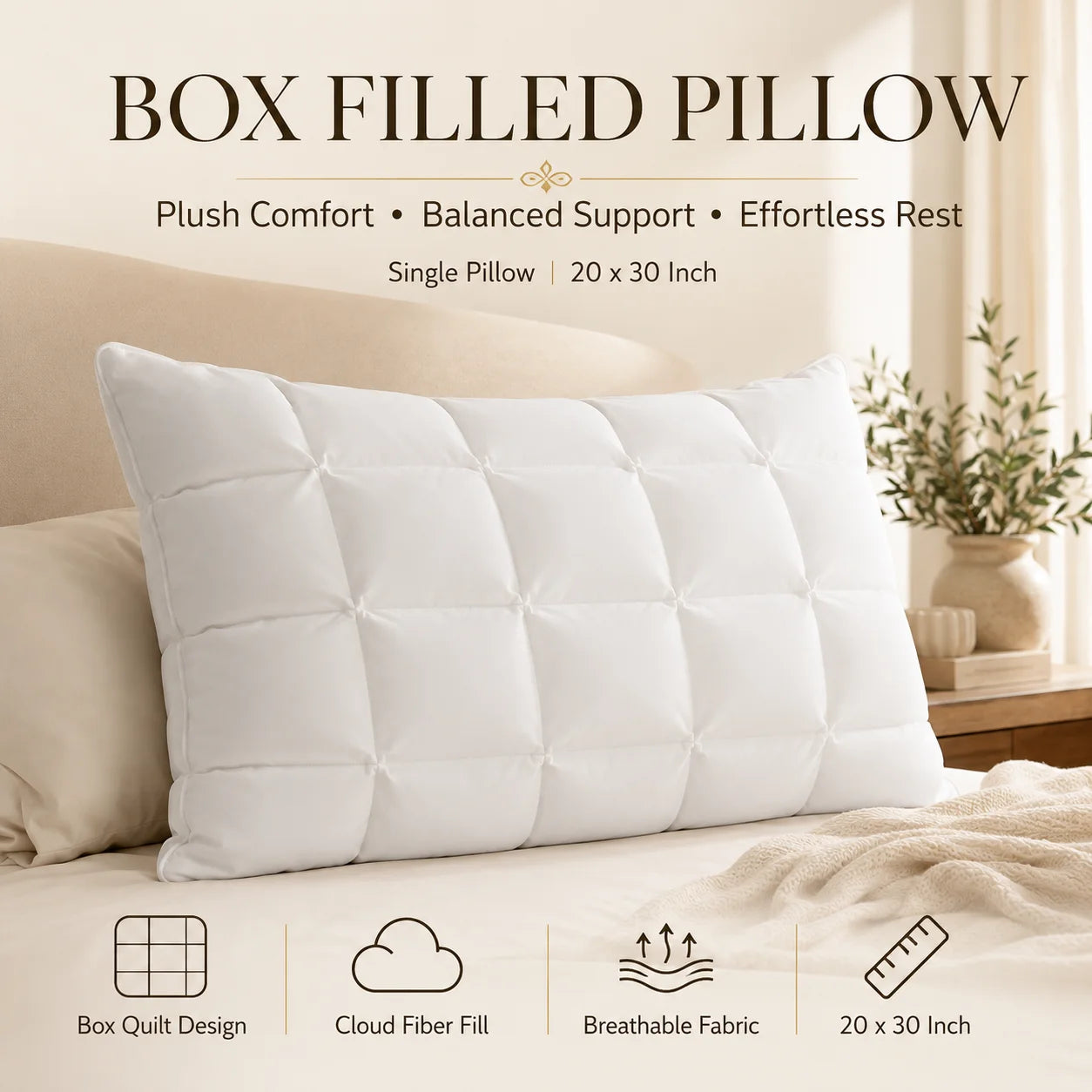 BoxLoft Adjustable Pillow