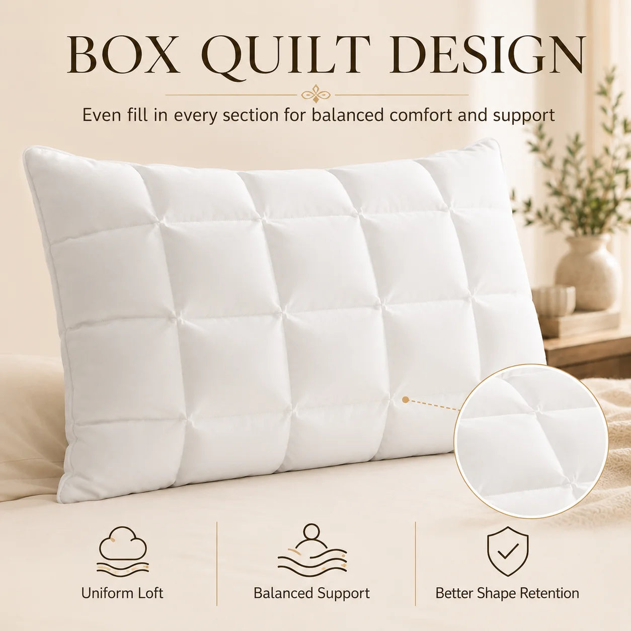 BoxLoft Adjustable Pillow