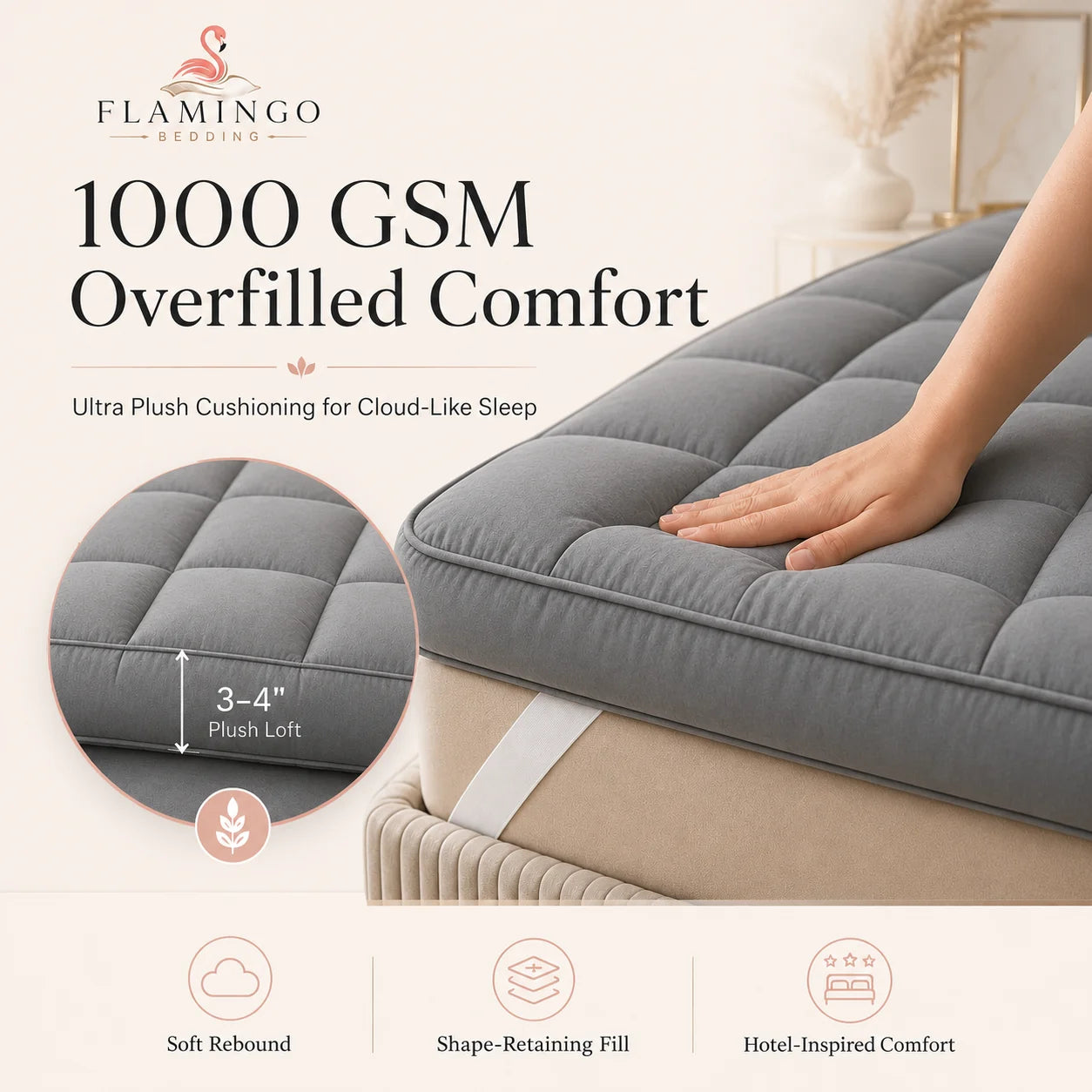1000 GSM Mattress Toppers