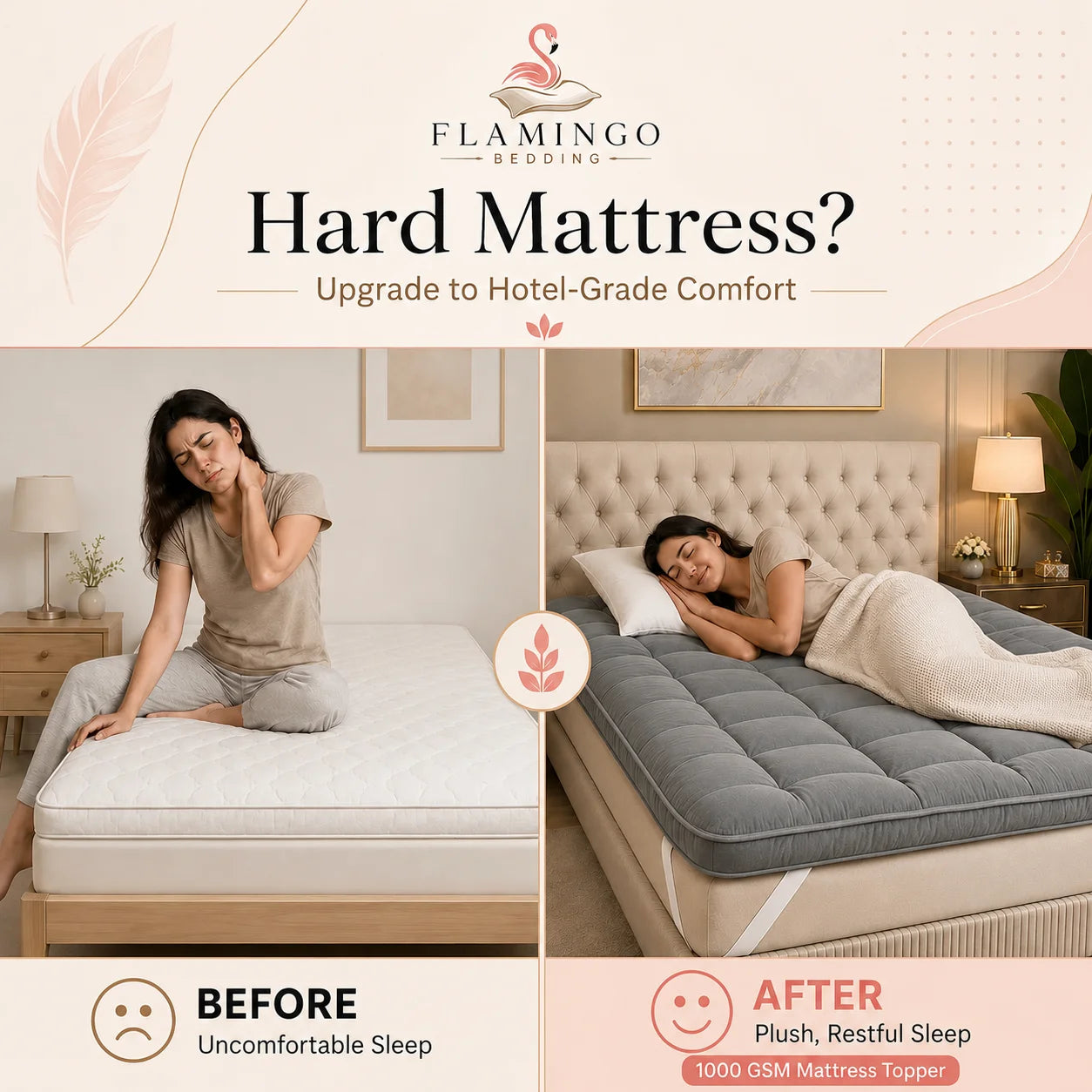 1000 GSM Mattress Toppers