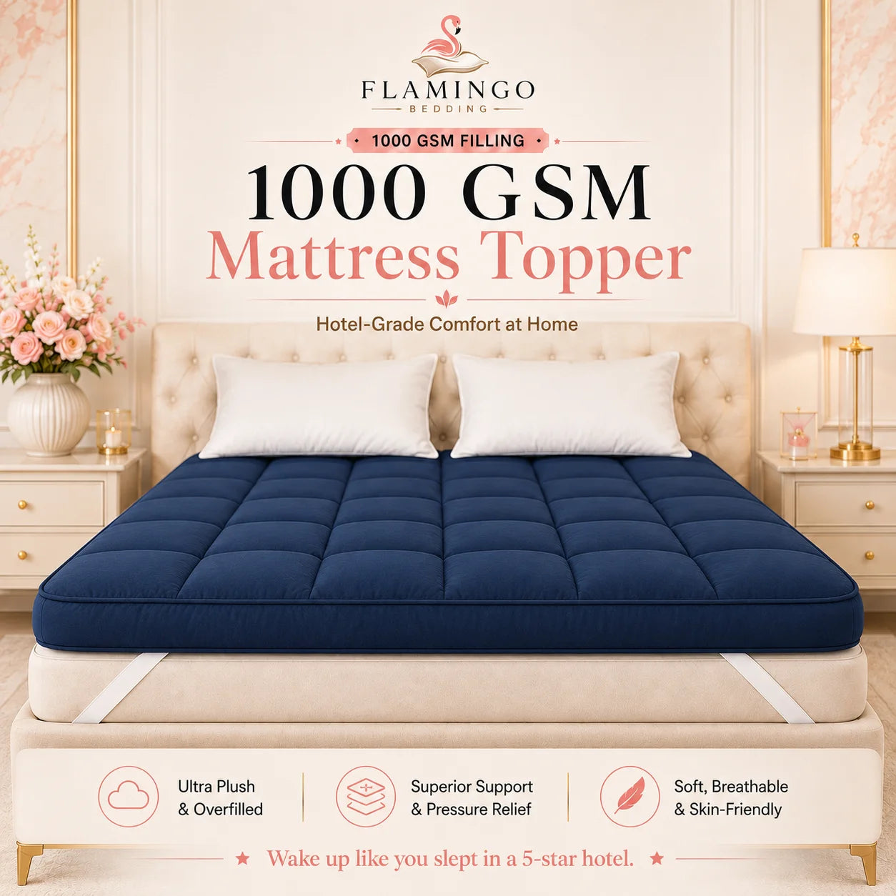 1000 GSM Mattress Toppers