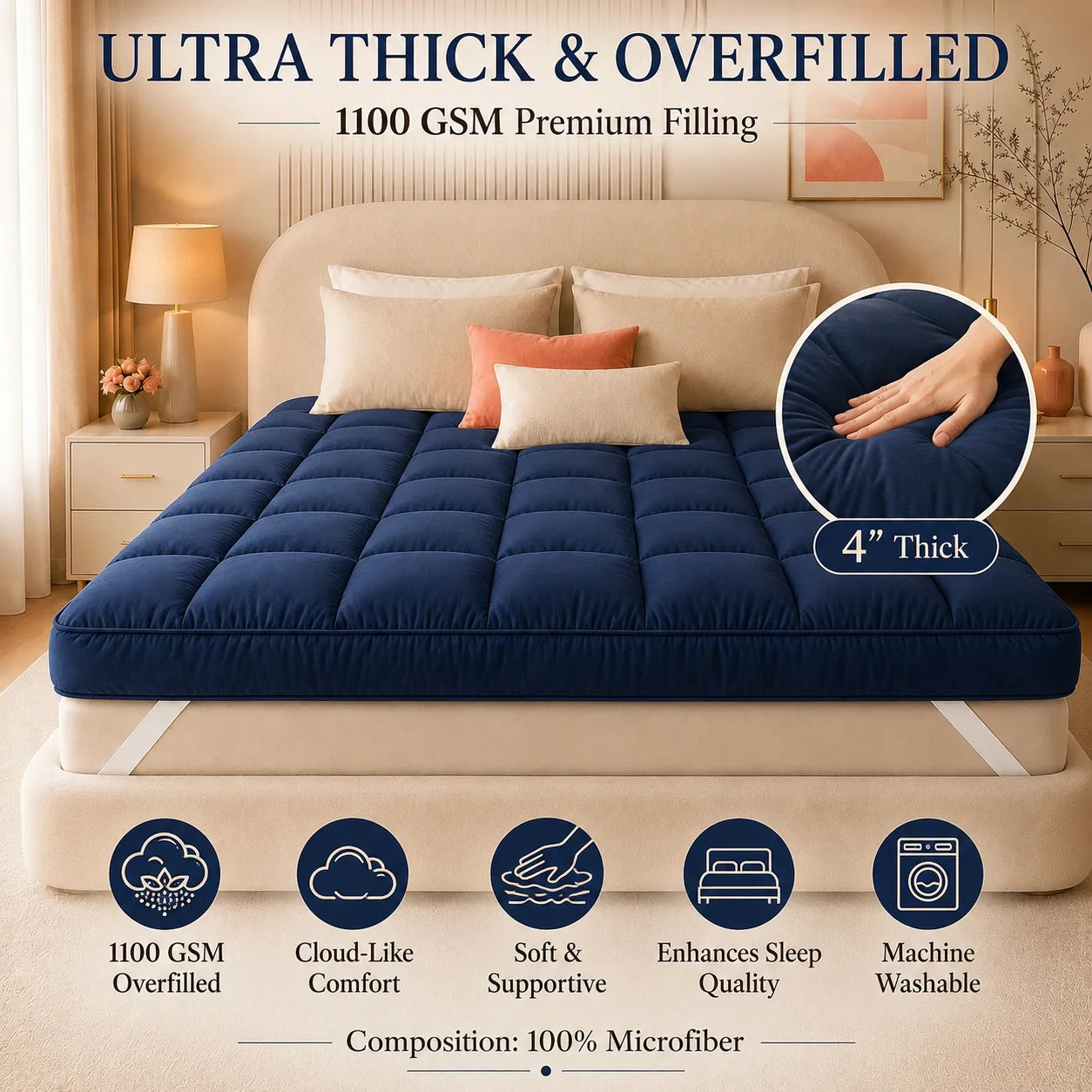 1100 GSM Mattress Topper